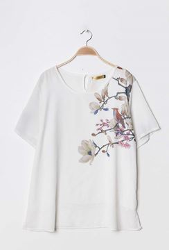 Picture of PLUS SIZE CHIFFON FLORAL TOP